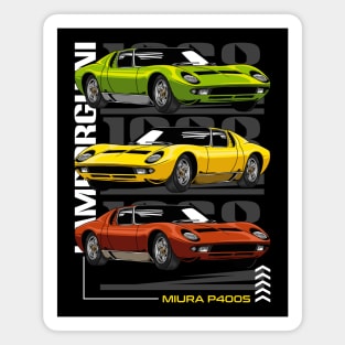 Retro Miura Exotic Car Magnet